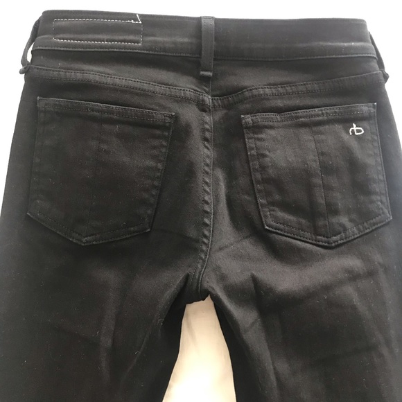 Rag & Bone Black Flare with Distressed Bottom - Picture 3 of 5